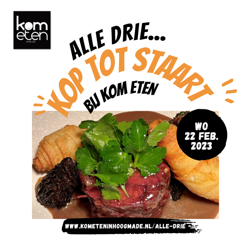 Alle drie...! Kop tot staart-KomETen